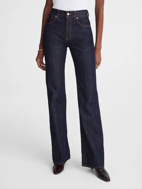 Madewell The Perfect Vintage Flare Jean 27 In Rinse Wash (Dark Indigo)